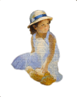 flicka och nalle -barn---girl and teddy bear-child - PNG gratuit