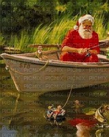 Santa fishing bp - Free PNG