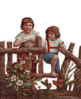 Kinder, Gartenzaun, Childeren, Vintage - png grátis