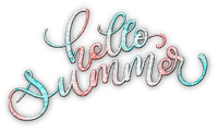 soave text hello summer pink TEAL - безплатен png