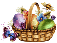 Kaz_Creations Deco Easter Egg Eggs Basket  Colours - png grátis