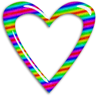 Heart.Frame.Glossy.Rainbow - Free PNG