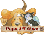 Papa Je T'Aime ** - Gratis animerad GIF