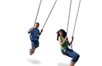 Kaz_Creations  Mother Child Family On Swings - PNG gratuit