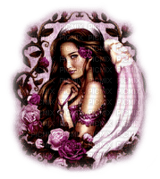 Rose Angel.Brown.Purple - By KittyKatLuv65 - kostenlos png