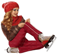 kvinna-skridskor-vinter - kostenlos png