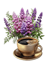 café et fleur - 免费PNG