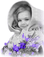 soave children girl flowers autumn winter spring - Free PNG