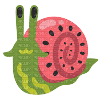 emojikitchen watermelon snail - PNG gratuit
