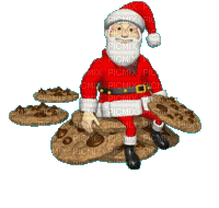 Santa ißt Keks - Gratis animeret GIF