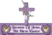 Quote, Quotes, Sign, Signs, Cross, Crosses, Religious, God, Jesus, Flower, Flowers, Easter, Pink, Purple, Deco, Decoration, GIF Animation - Jitter.Bug.Girl - GIF animé gratuit