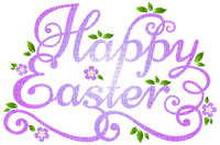 happy easter text quote deco - zdarma png