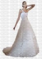 femme en robe blanche - besplatni png