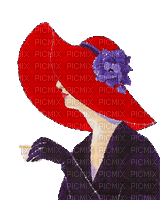 dolceluna woman hat flower gif glitter animated - Bezmaksas animēts GIF