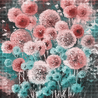 soave background animated painting field flowers - Nemokamas animacinis gif
