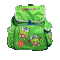 Green School Backpack - GIF animé gratuit