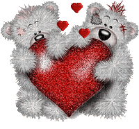 Kaz_Creations Deco Valentine Heart Love Creddy Teddy Bear Animated - GIF animate gratis