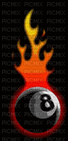 burning eight ball - Darmowy animowany GIF