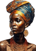 Портрет африканки арт - gratis png