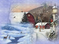 bg-vinter landskap---winter landscape - 無料png