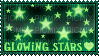glowing stars stamp - PNG gratuit