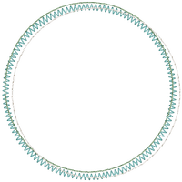 Frame stitched circle - png gratuito