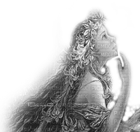 Y.A.M._Fantasy girl Josephine Wall black-white - δωρεάν png
