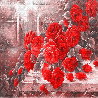 Y.A.M._Vintage background roses - Free animated GIF