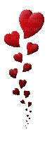 red hearts (created with lunapic) - Бесплатни анимирани ГИФ