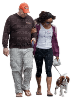 Kaz_Creations Couples Couple Walking Dog Pup - PNG gratuit