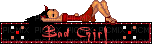 bloodrayne on glitter-graphics bad girl black red - Free animated GIF