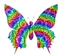 Steampunk.Butterfly.Rainbow - Free PNG