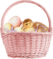 Basket.Eggs.Duck.Pink.Yellow.Brown - gratis png