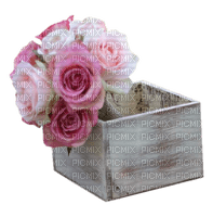 roses_box with roses - Free PNG