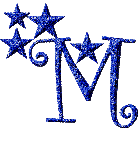 Gif lettre étoile -M- - Бесплатный анимированный гифка