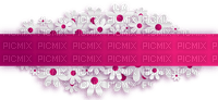 banner flower fleur pink tube deco line - PNG gratuit