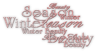soave text winter season beauty pink - png ฟรี