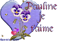 pauline je t'aime - Δωρεάν κινούμενο GIF