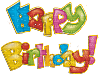 kikkapink deco scrap birthday happy text - Free PNG