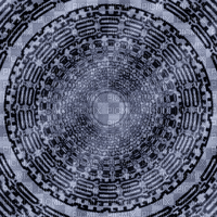 Mandala black, grey-blue  background gif