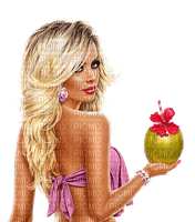 Woman. Summer. Tropical. Coconut. Leila - δωρεάν png