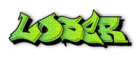 loser text lime green - PNG gratuit