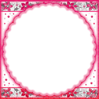 soave frame christmas winter circle flowers - PNG gratuit