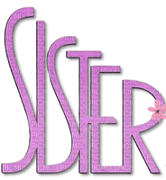 Sister.Text.pink.Lilac.Victoriabea - gratis png