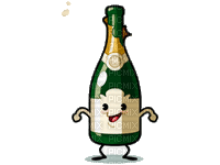 Champange bottle - GIF animate gratis