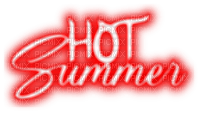 Hot Summer.Text.Red - By KittyKatLuv65 - png ฟรี