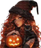 halloween, witch, girl, herbst, autumn - png ฟรี