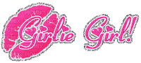 girlie girl pink glitter text - GIF animasi gratis