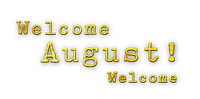 soave text welcome august yellow - gratis png