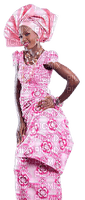 african woman pink - png ฟรี